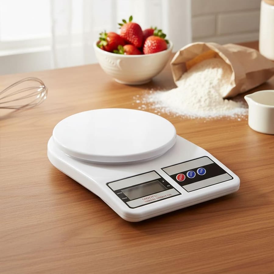 ميزان مطبخ رقمي DENX DX3602 سعة 10 كجم بدقة 0.1 جم شاشة LCD  3