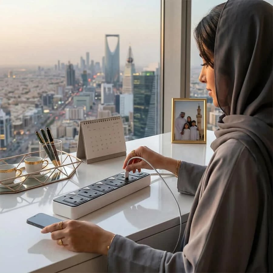 توصيلة كهربائية TradaMax بـ5 مخارج USB كابل 5م 5