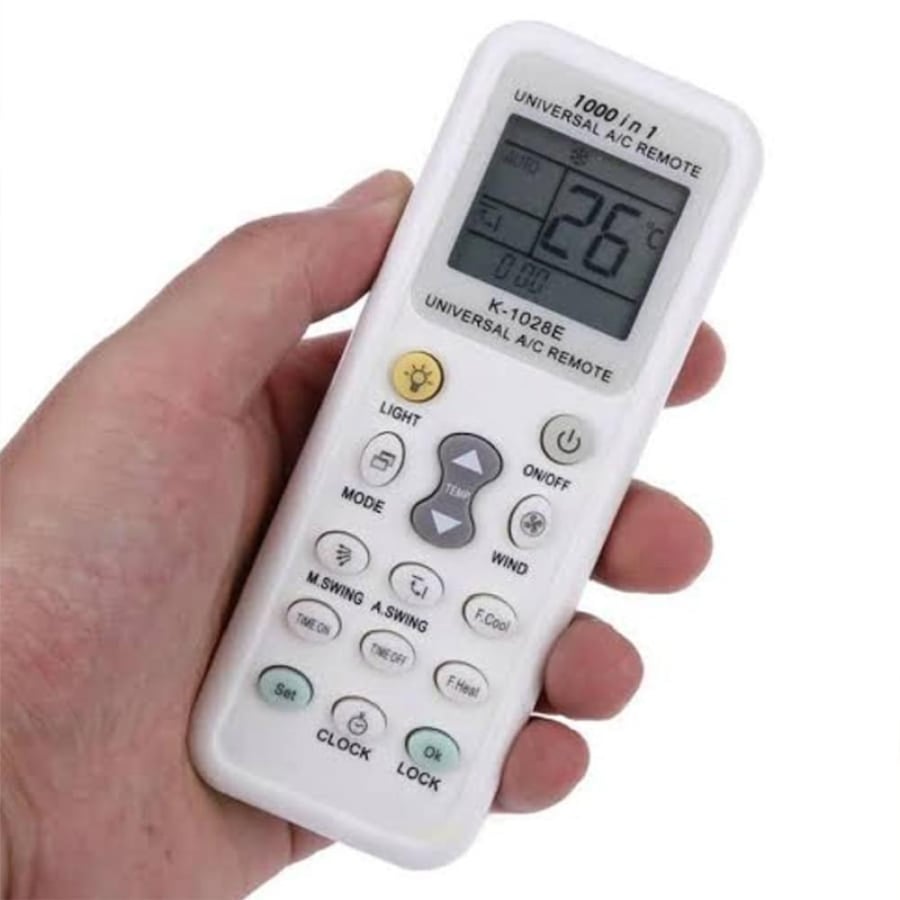 ريموت مكيف شامل من ruay عالمي متوافق مع 1000 موديل - شاشة LCD رقمية  5