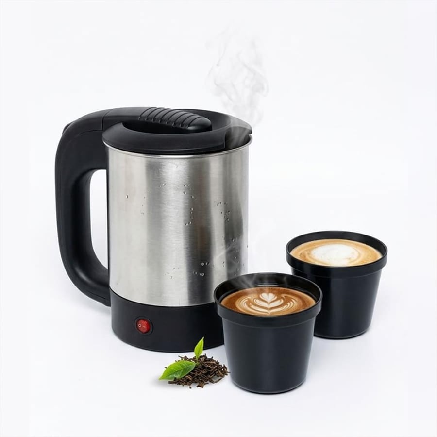 غلاية Wakeel WK-0185 للسفر 500 مل 12V/24V ستانلس ستيل 8