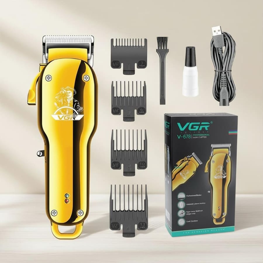 ماكينة قص شعر VGR V-678 احترافية - بطارية 180 دقيقة وشفرات فولاذ 2