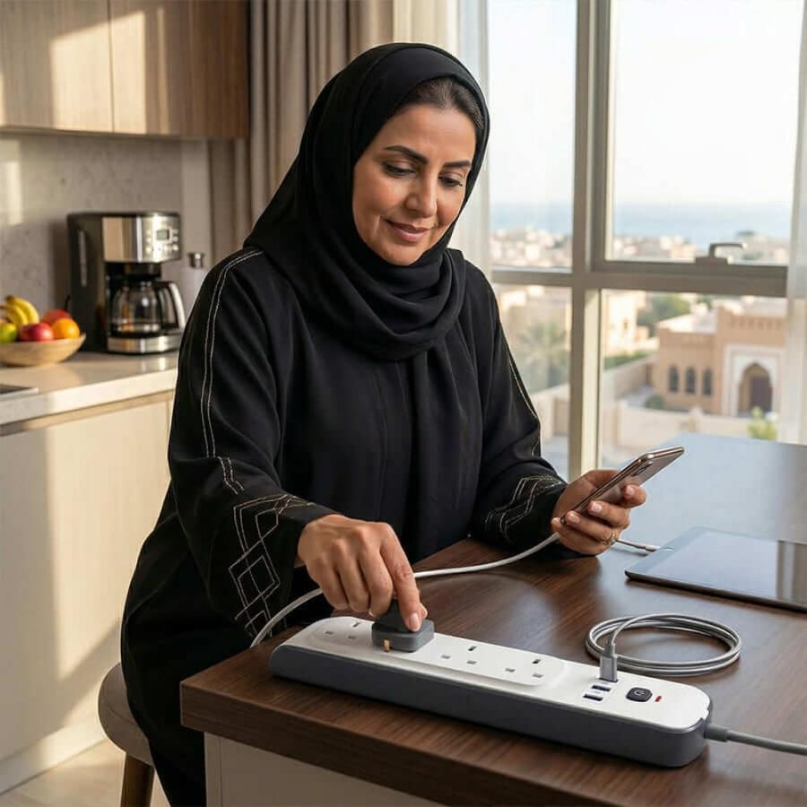 مشترك كهرباء POWERMAX MX70 بحماية تيار وUSB PD وكابل 3 متر  9