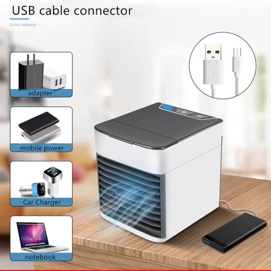 مكيف الهواء المحمول 3 في 1 HL99-LU مزودة بمنفذ USB لتنقية وترطيب الهواء