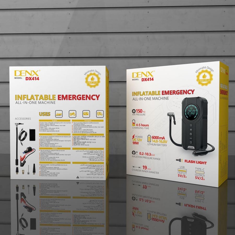 منفاخ هواء لإطارات السيارة DX414 من DENX