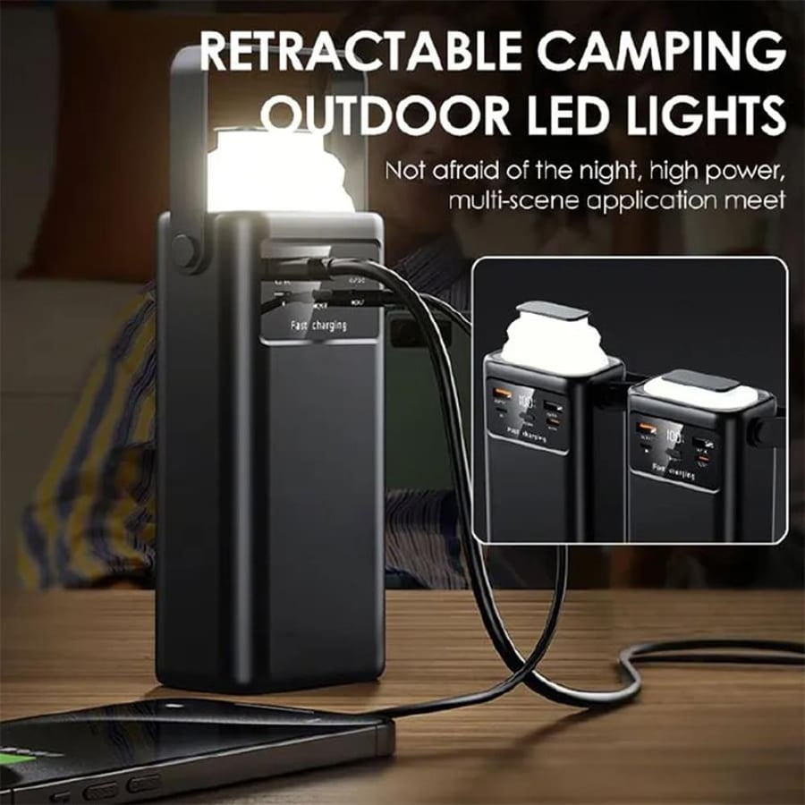 باور بنك DENX DX443 سعة 50000mAh شحن سريع PD شاشة رقمية ومصباح LED 3