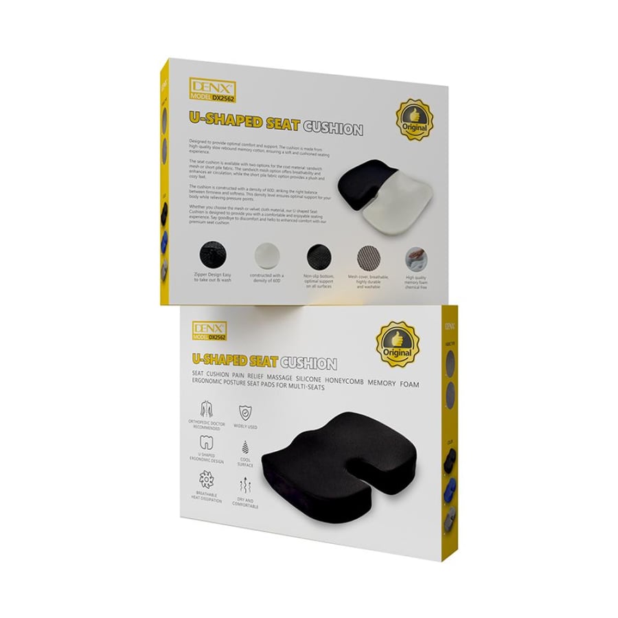وسادة مقعد DENX DX2562 على شكل U من الإسفنج للمنزل والمكتب