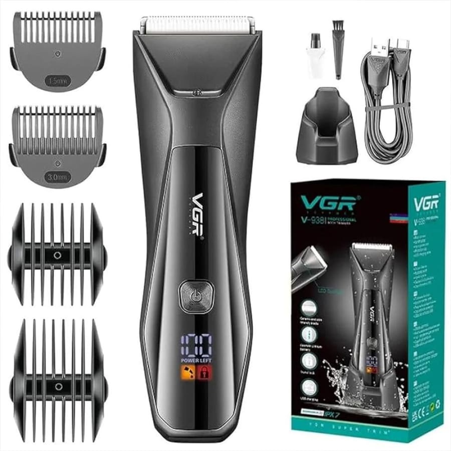 ماكينة تشذيب الجسم VGR V-938 احترافية مقاومة للماء IPX7