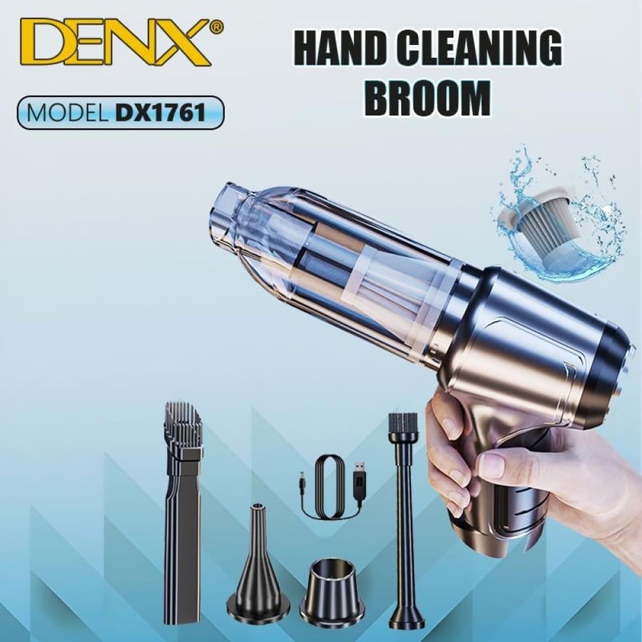المكنسة الكهربائية DENX DX1761 بقوة 120 واط مع بطارية مزدوجة