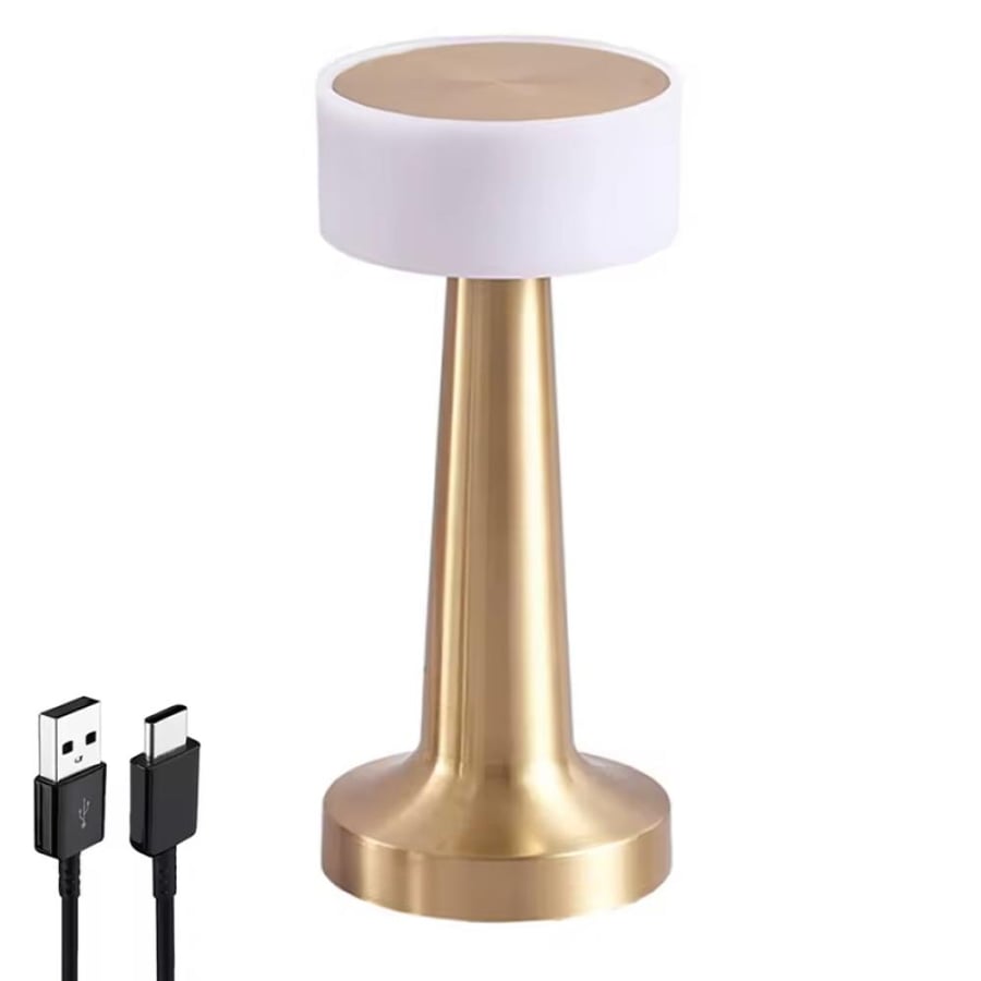 مصباح طاولة ماسي LED بتصميم فاخر يعمل باللمس ويشحن عبر USB   2