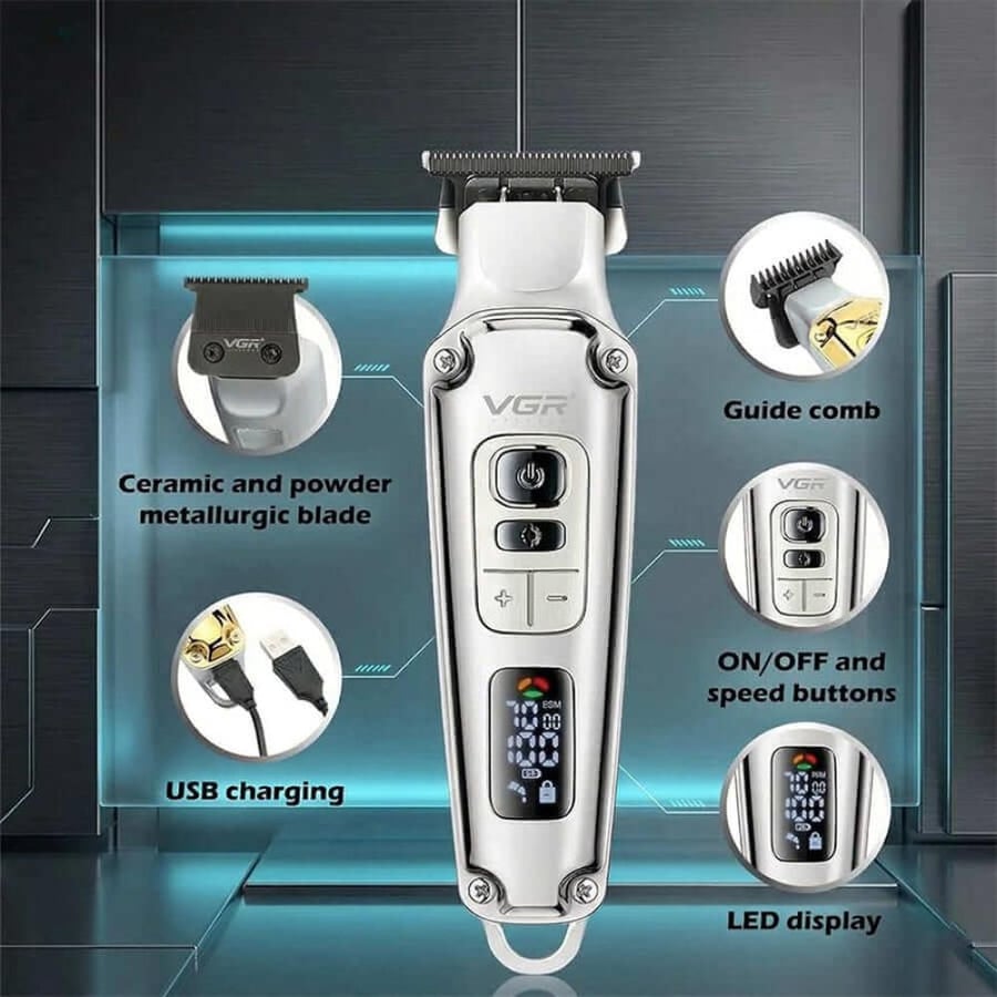 ماكينة حلاقة VGR V-931 احترافية بطارية 1600mAh تشغيل 240 دقيقة  7