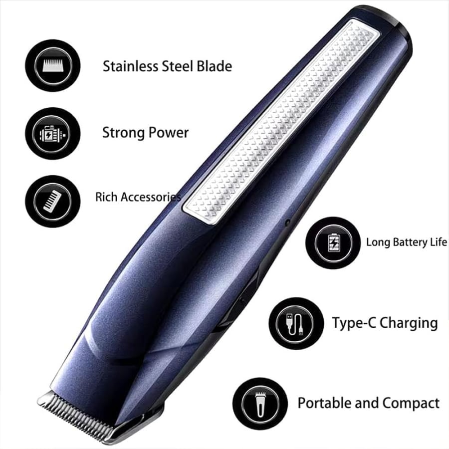 ماكينة حلاقة احترافية T-Blade لاسلكية USB بطارية قوية وصوت منخفض  9