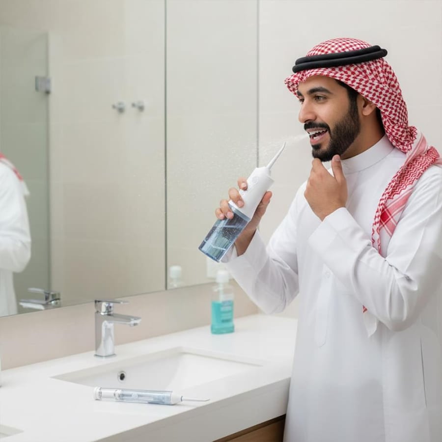 طقم العناية بالأسنان DENX DX2524 بخزان ماء 190 مل وبطارية 50 يوم 3