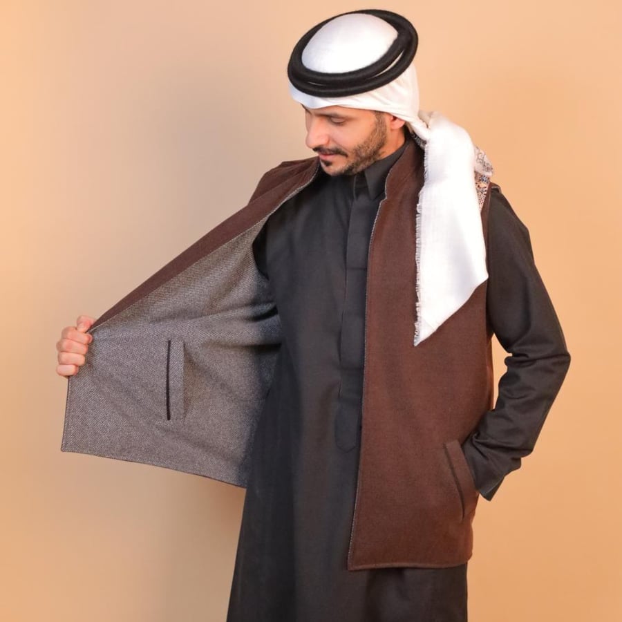 سديري دبل فيس ( فضي مونس + بني)