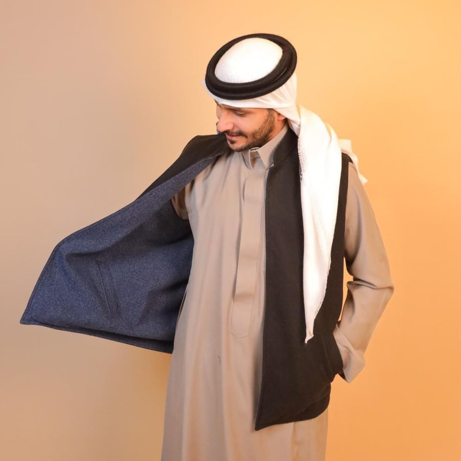 سديري دبل فيس ( اسود + كحلي مونس)