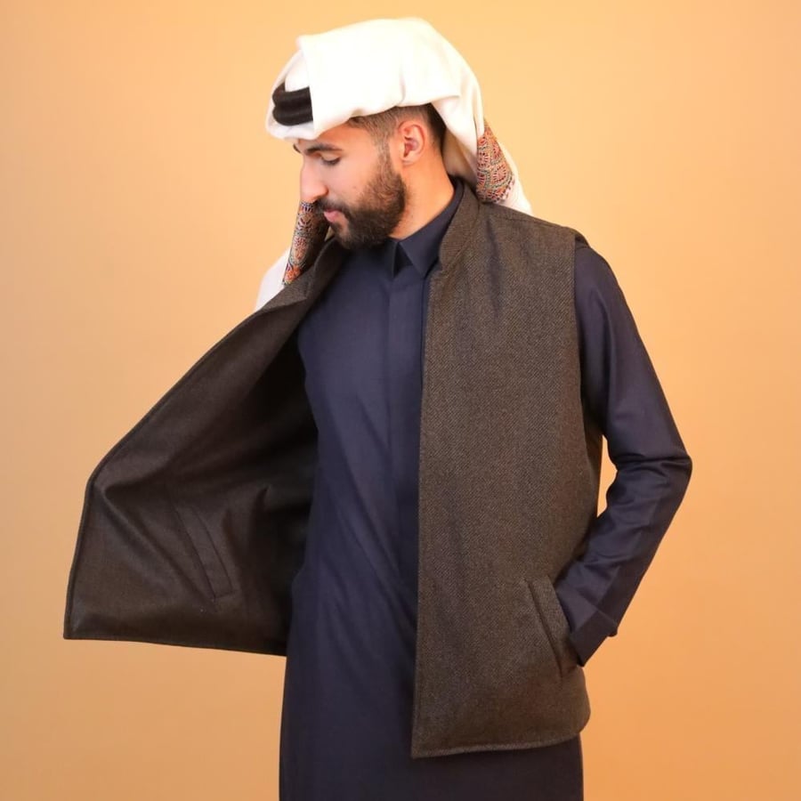 سديري دبل فيس ( بني مونس + اسود)