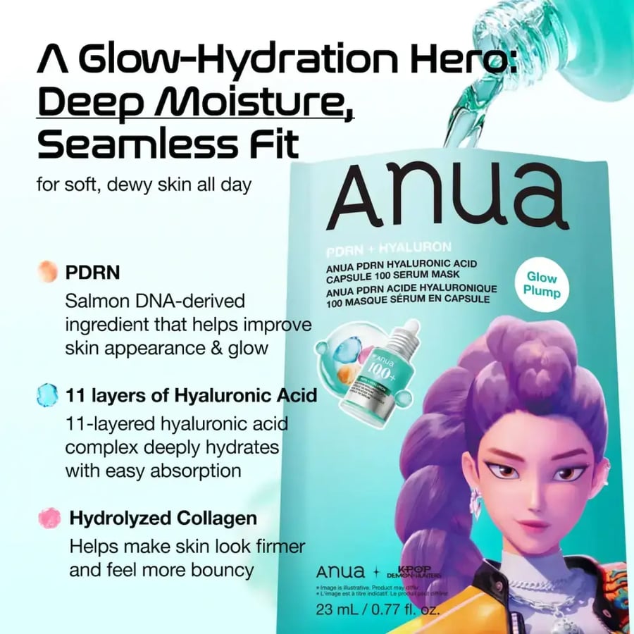 Anua PDRN Hyaluronic Acid Capsule 100 Serum Mask 23ml