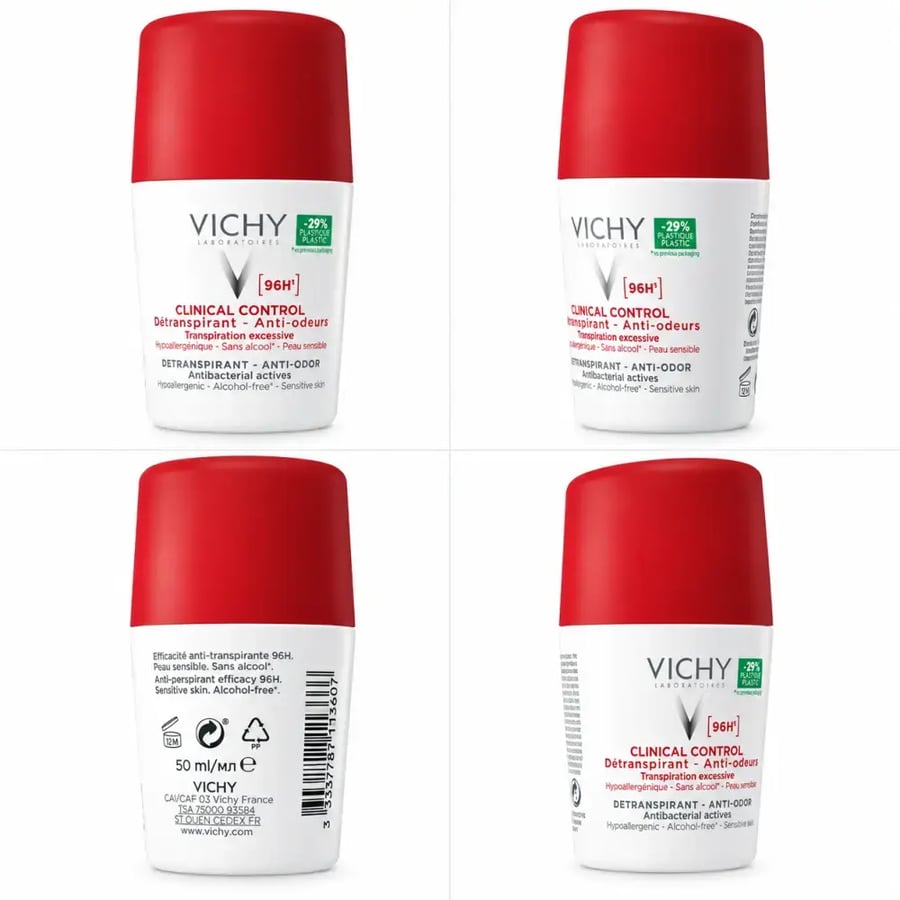 Vichy Clinical Control 96-Hour Extreme Protection Anti-Perspirant Roll-On (50ml)