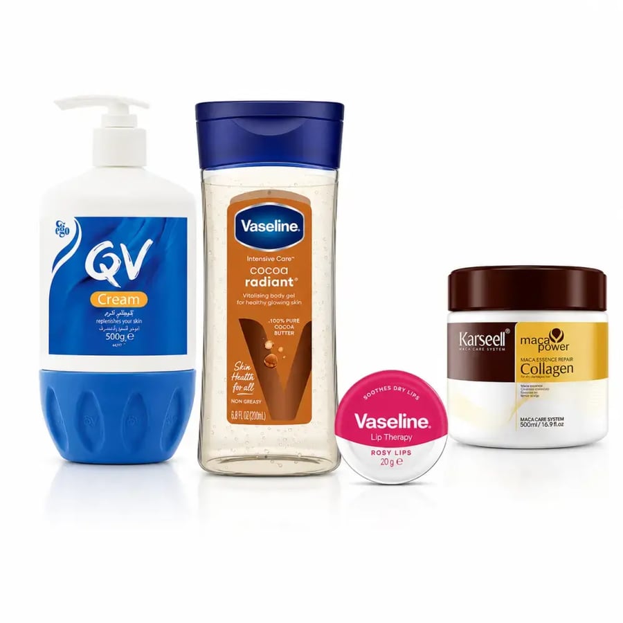 Daily Moisture Care Set for Skin, Hair & Lips
