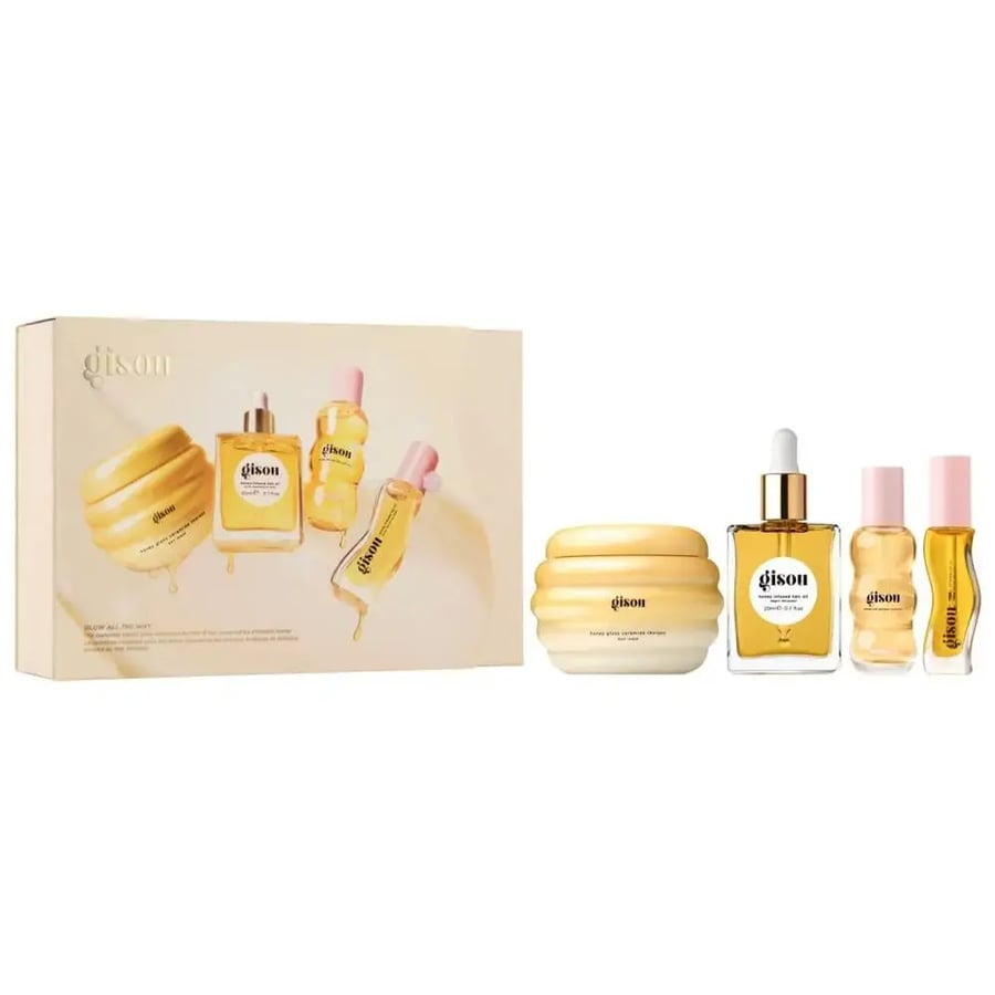 Gisou Glow All The Way Lip & Hair Set