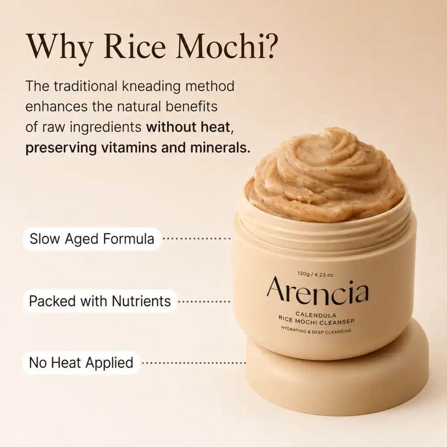 Arencia Calendula Rice Mochi Cleanser - 120g