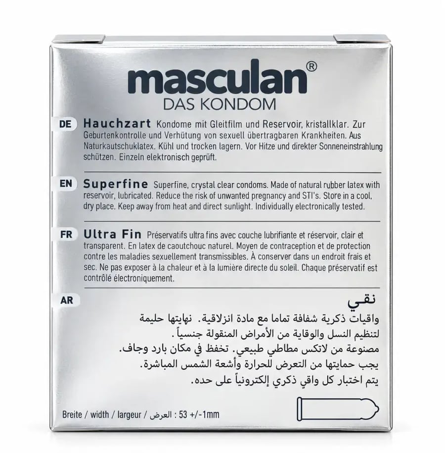 Masculan Pur Ultra Fine Condoms – 3pcs