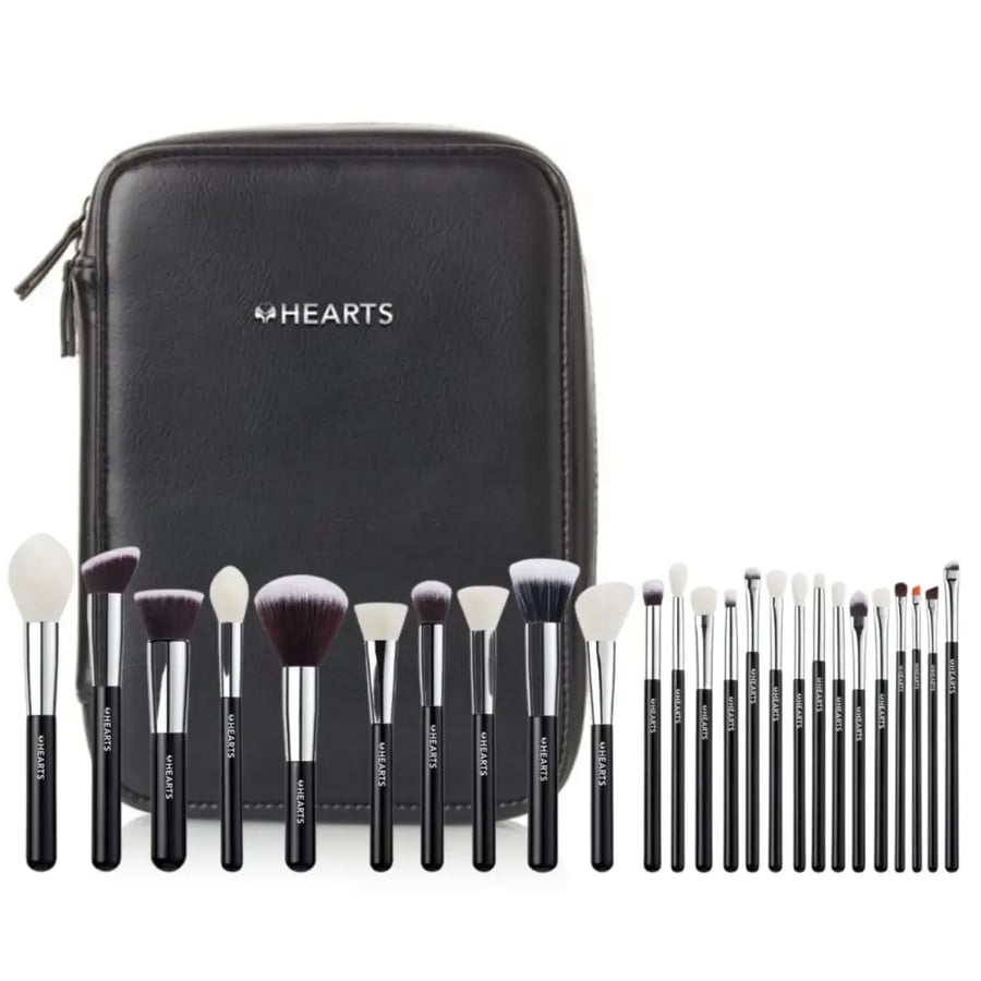 Hearts Professional Makeup Brush Set - 25 Brushes