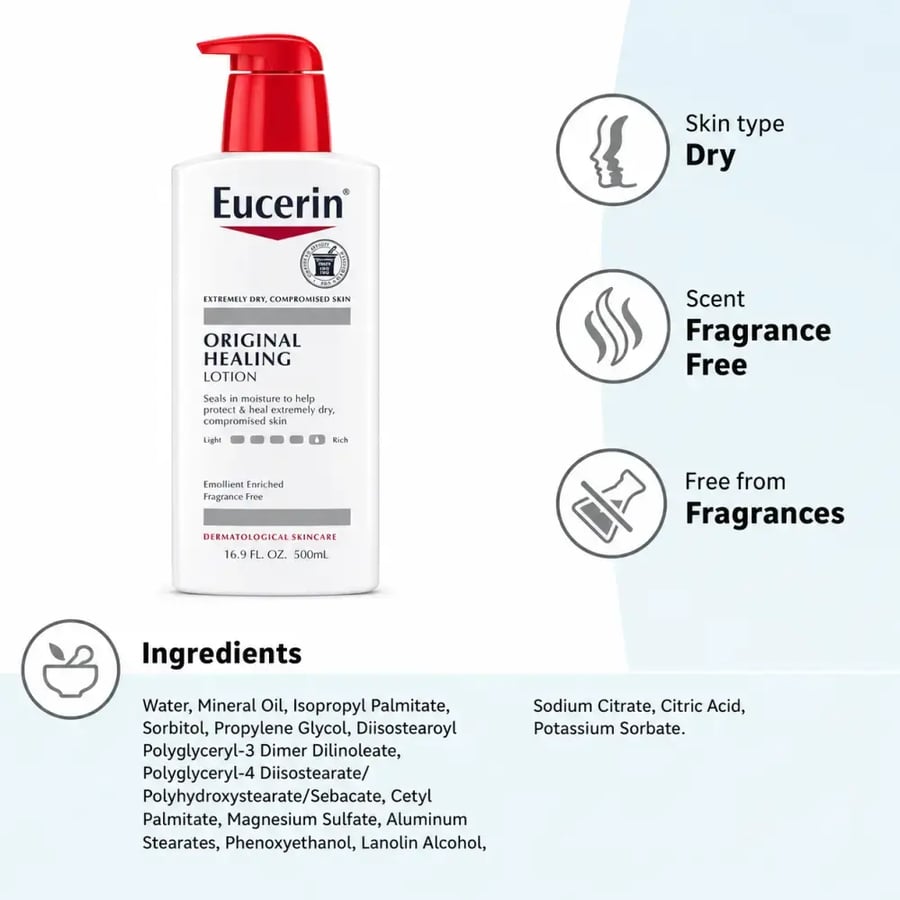 Eucerin Original Healing Lotion - 500 ml