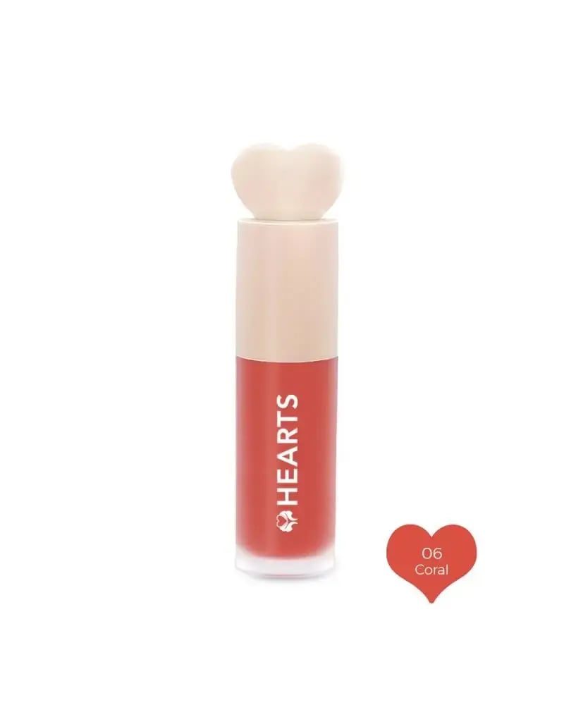 Hearts Natural Color Lightweight Liquid Blush - Coral - 06