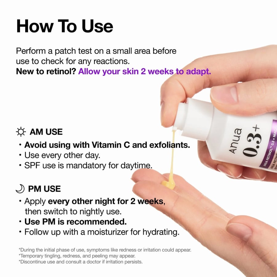 أنوا سيروم نانو ريتينول 0.3% والنياسين - 30 مل