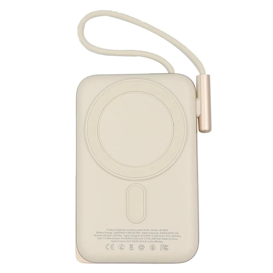 Wireless Jebel Power Bank 10000 mAh 15W with Magsafe technology with built-in USB-C cable 20W PD