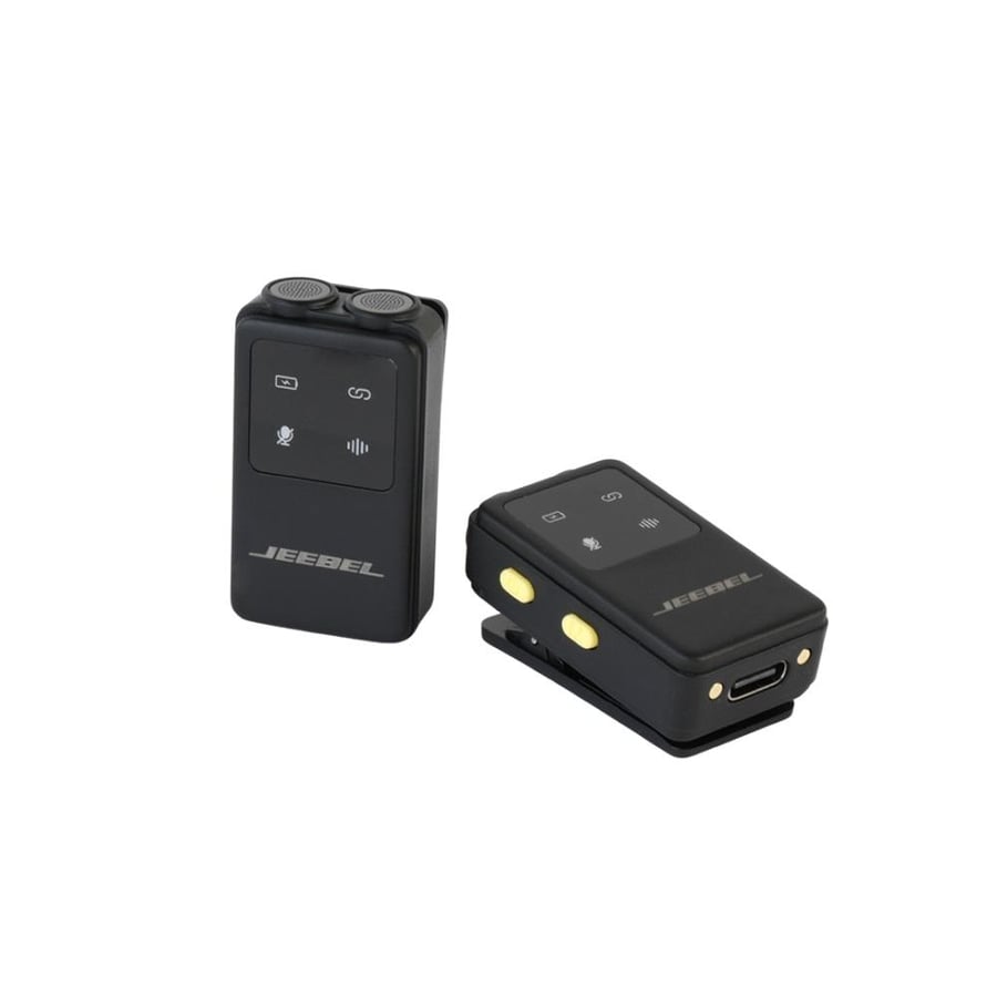 Double wireless microphone with digital display – 75dB noise reduction – 25ms low latency – 6-hour battery + 1000mAh charging case – 2 microphones – compatible with iOS and Android