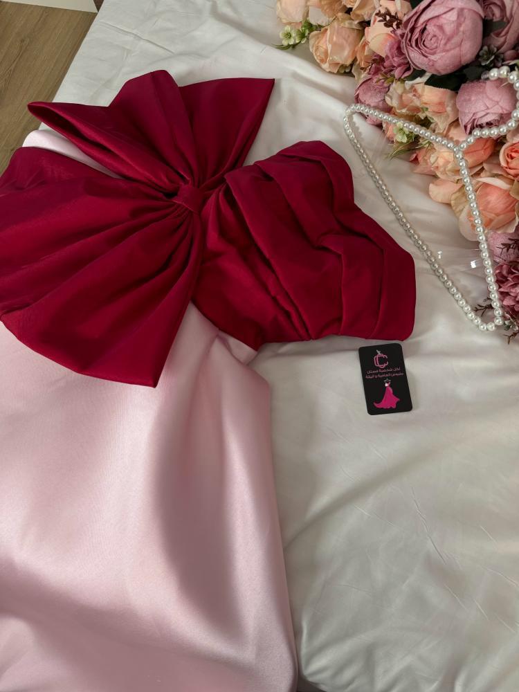 Pink dress with bow