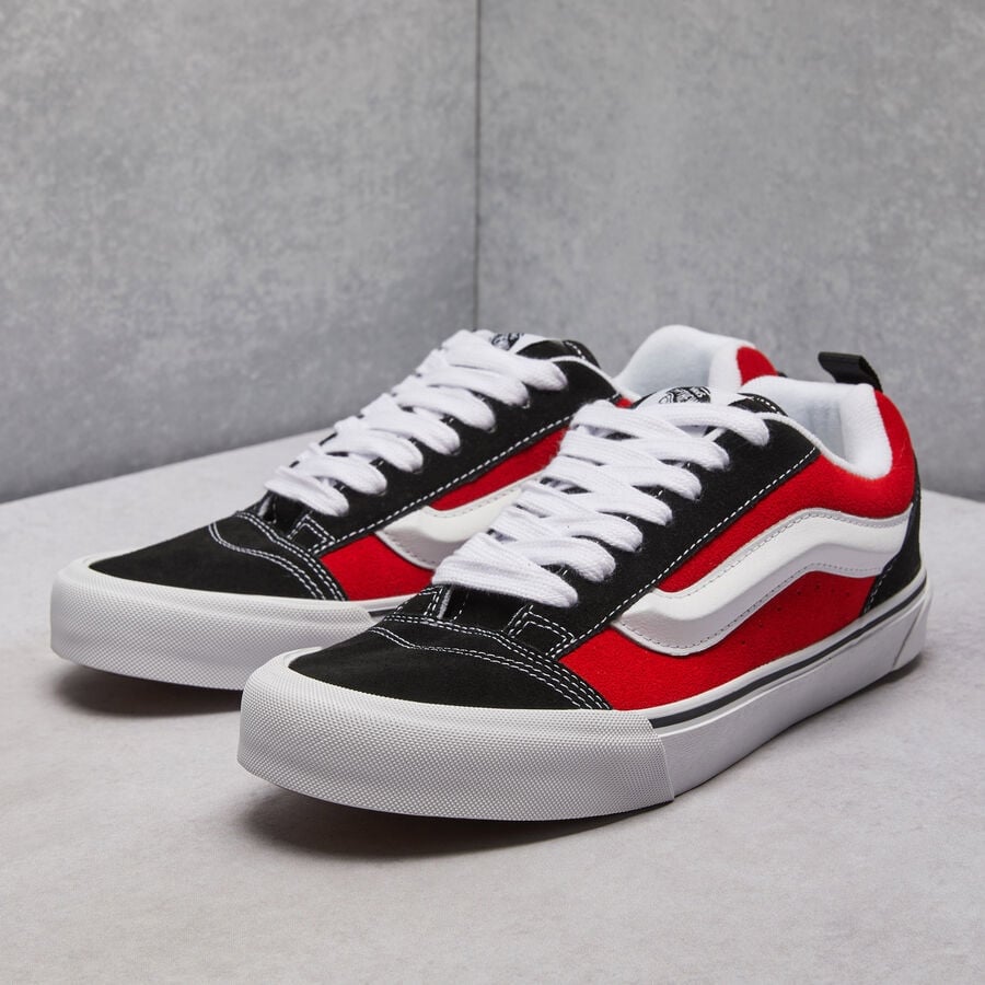 ‎‏vans knu skool black red