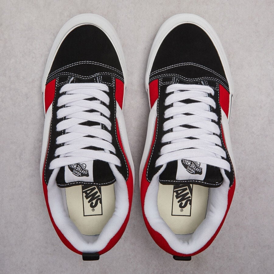 ‎‏vans knu skool black red