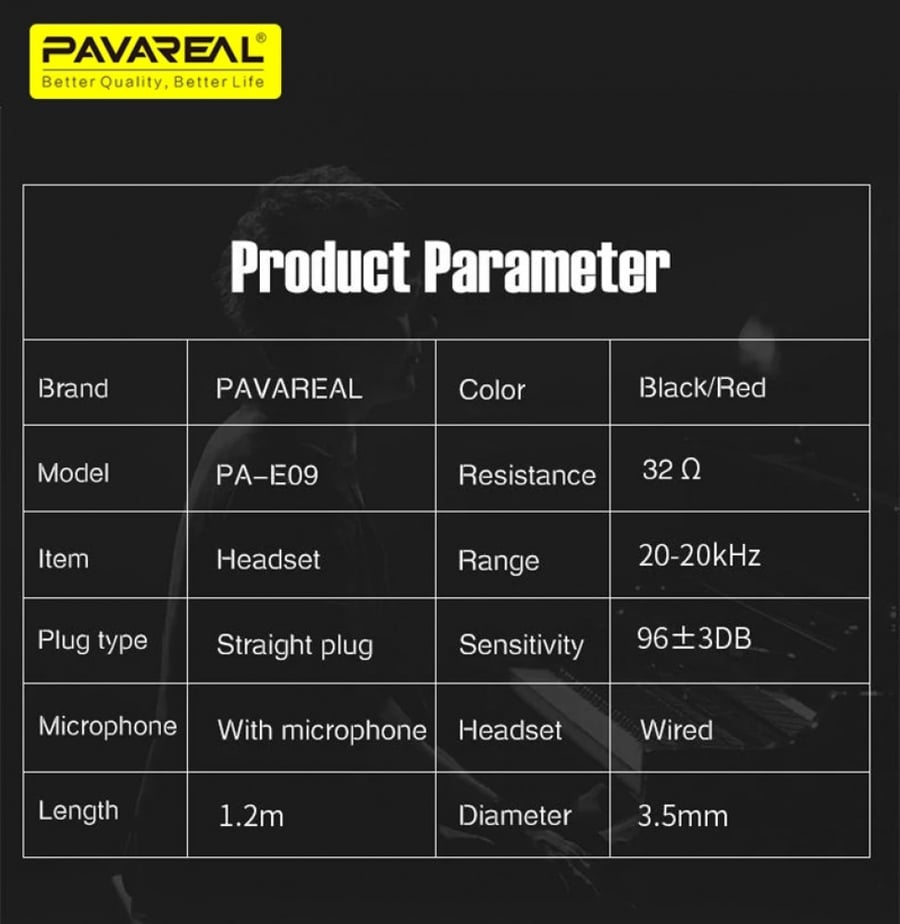 Pavareal Wired Earphone PA-E09