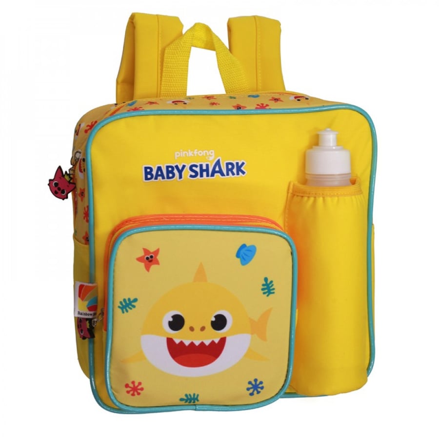 Pink Fong Backpack Bag 11 Inch Orange With Lunch Box And Bottle