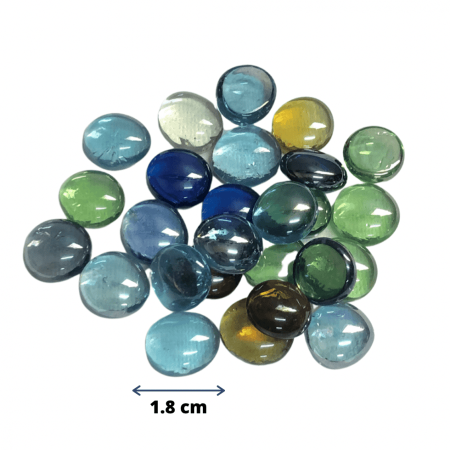 Colored crystal decor stones (weight 340g)