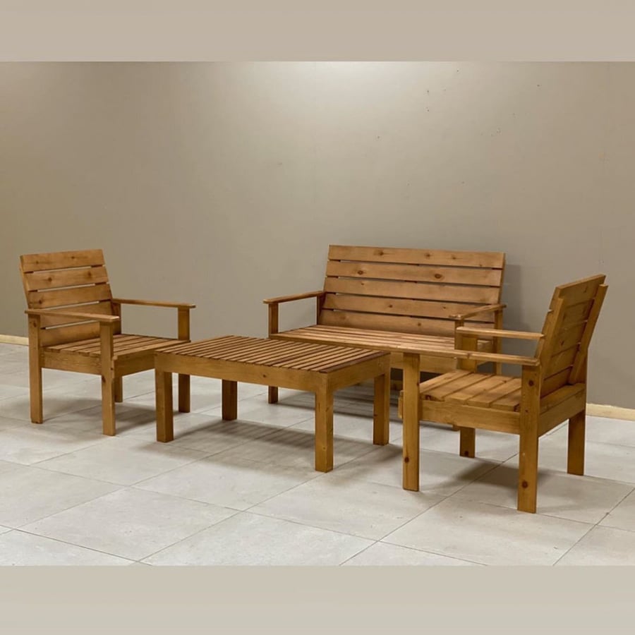 Large chair in rustic wooden sitting