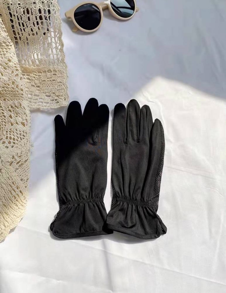 Ice silk driving gloves - black