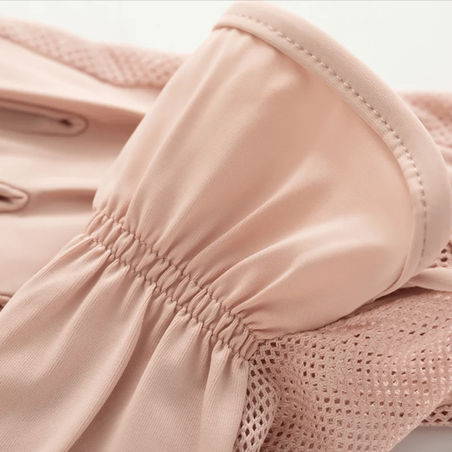 Ice silk driving gloves - pink