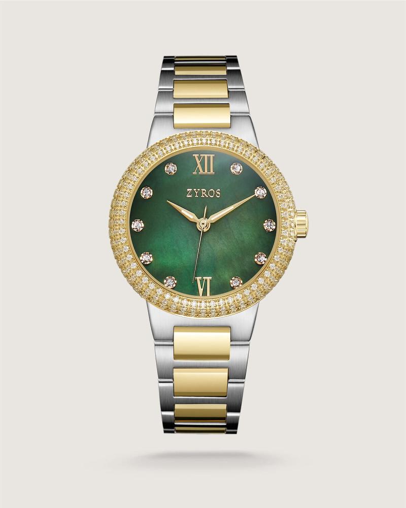 Qissa women's watch, steel, gold and silver color