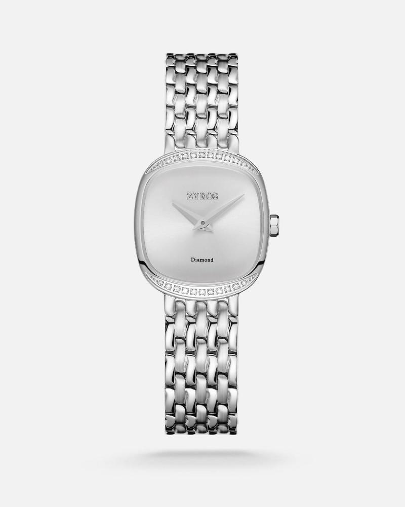 Women's watch with 22 diamonds in silver
