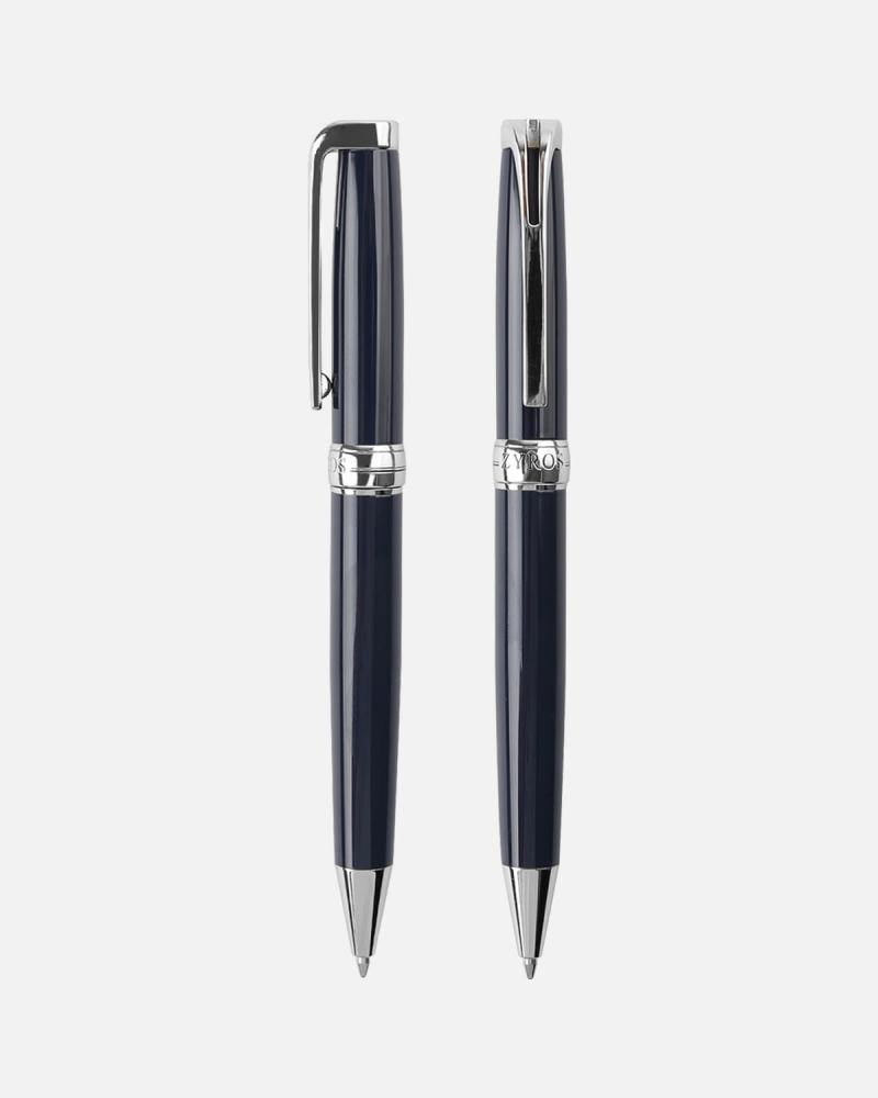 Classic men's pen in blue and silver