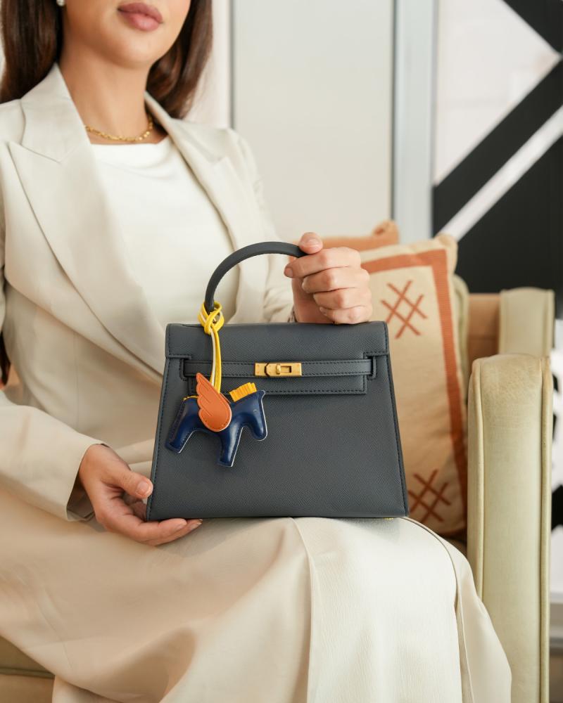 A medium-sized blue bag for everyday use