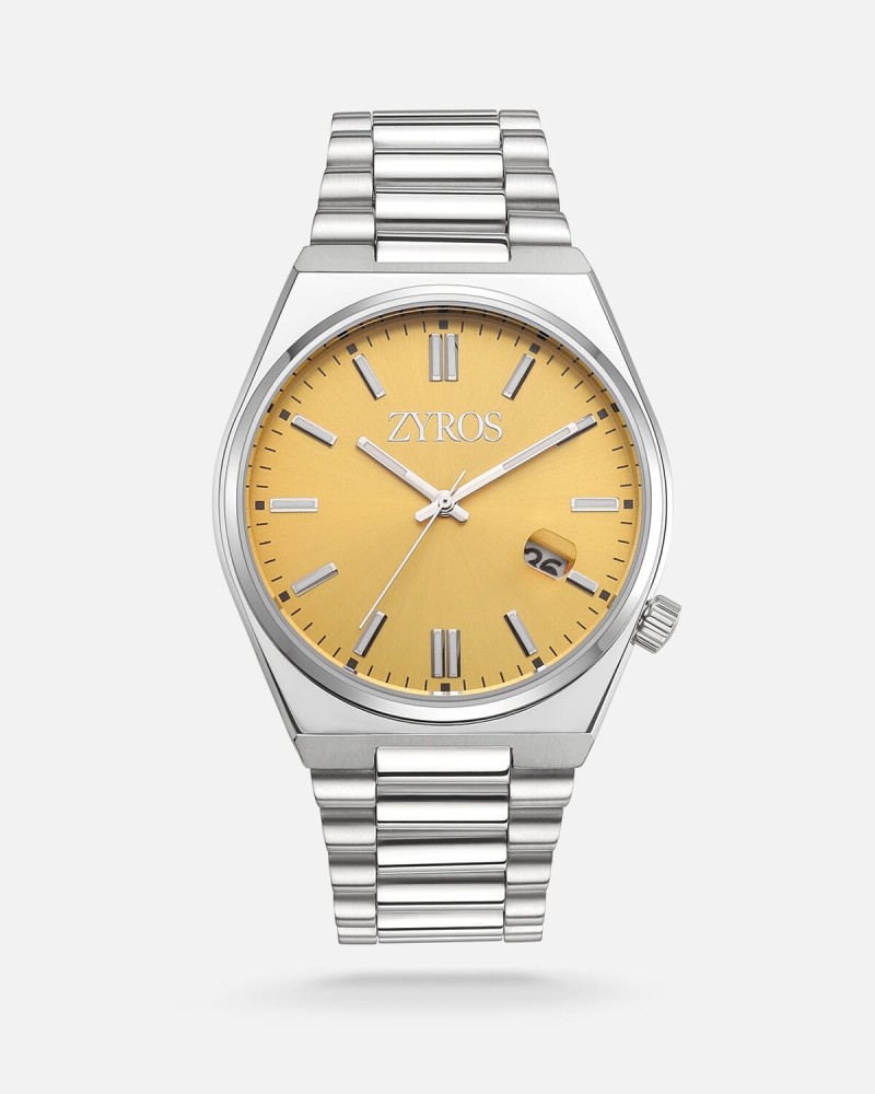 Men's watch with a silver-tone steel strap