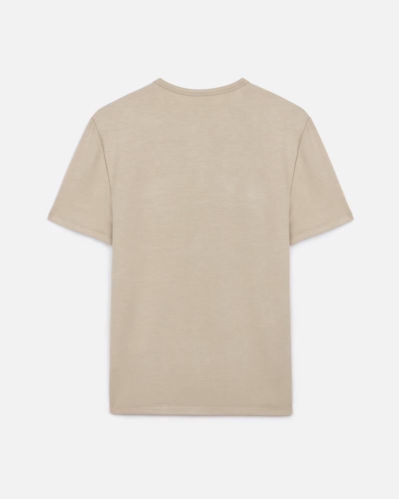 Women's cotton t-shirt in beige