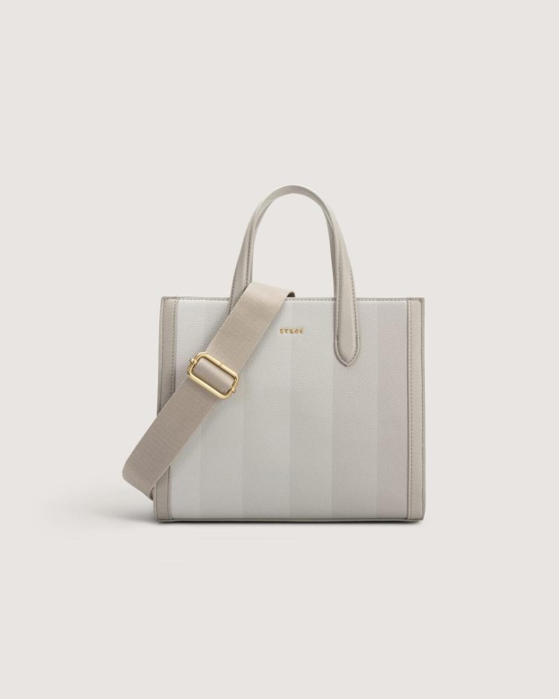Women's leather handbag in gray