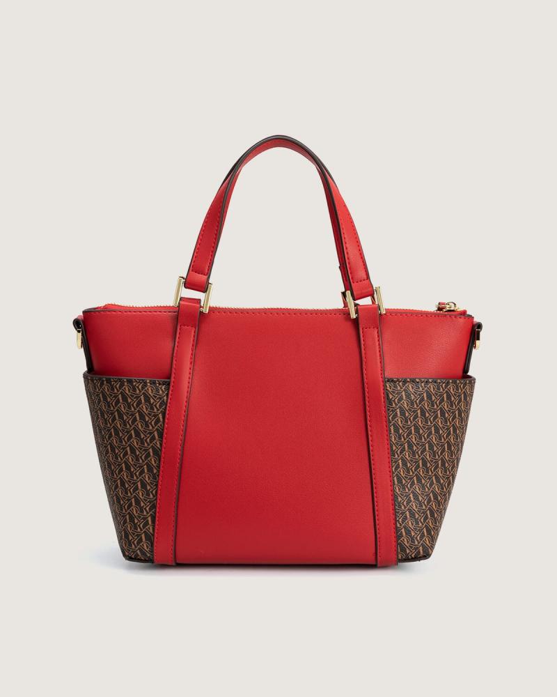 Women's red leather bag