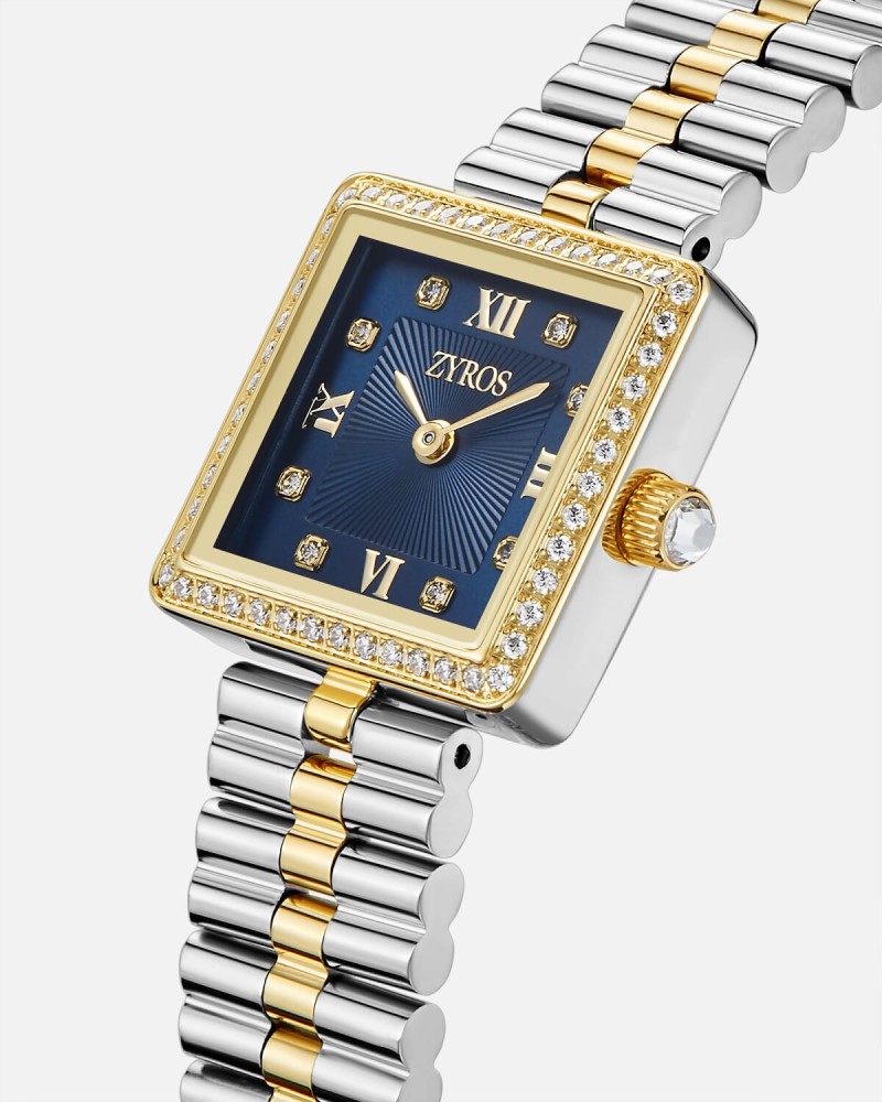 Women's steel watch in gold and silver colour