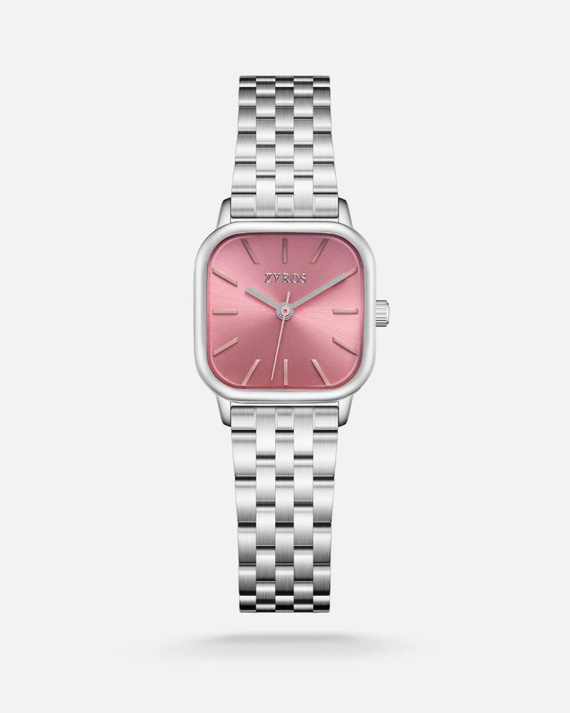 Women's watch with a silver steel strap